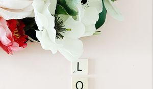 Preview wallpaper flowers, love, words, spring