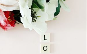 Preview wallpaper flowers, love, words, spring