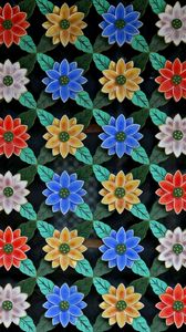 Preview wallpaper flowers, multicolored, pattern, floral