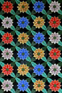 Preview wallpaper flowers, multicolored, pattern, floral