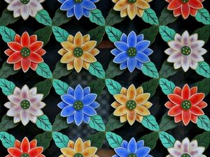 Preview wallpaper flowers, multicolored, pattern, floral