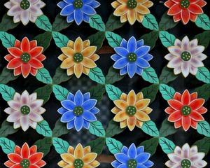 Preview wallpaper flowers, multicolored, pattern, floral