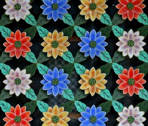 Preview wallpaper flowers, multicolored, pattern, floral