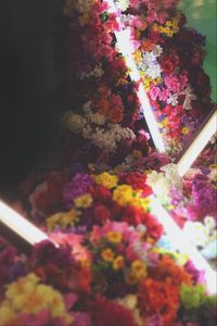 Preview wallpaper flowers, neon, light, bouquet