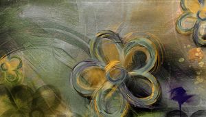 Preview wallpaper flowers, painted, yellow, green