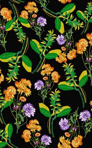 Preview wallpaper flowers, pattern, art, floral, texture