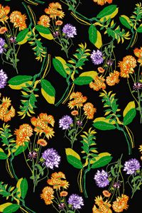 Preview wallpaper flowers, pattern, art, floral, texture