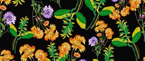 Preview wallpaper flowers, pattern, art, floral, texture