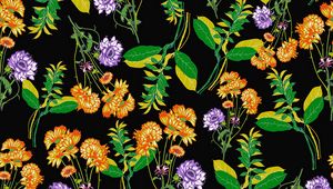 Preview wallpaper flowers, pattern, art, floral, texture