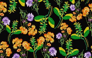 Preview wallpaper flowers, pattern, art, floral, texture