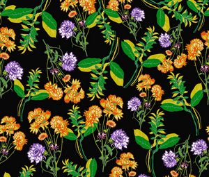 Preview wallpaper flowers, pattern, art, floral, texture