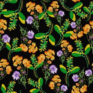 Preview wallpaper flowers, pattern, art, floral, texture