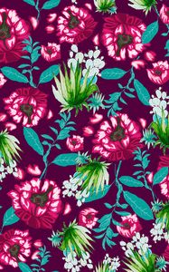 Preview wallpaper flowers, pattern, art, texture, floral