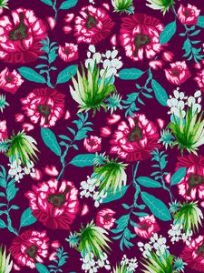 Preview wallpaper flowers, pattern, art, texture, floral