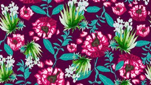 Preview wallpaper flowers, pattern, art, texture, floral