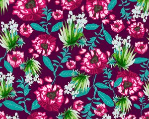 Preview wallpaper flowers, pattern, art, texture, floral