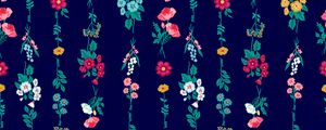 Preview wallpaper flowers, pattern, bouquets, colorful