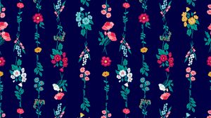 Preview wallpaper flowers, pattern, bouquets, colorful