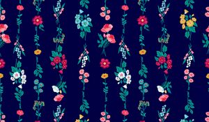 Preview wallpaper flowers, pattern, bouquets, colorful