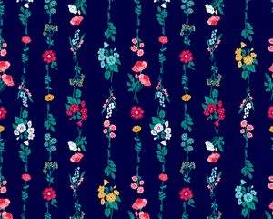 Preview wallpaper flowers, pattern, bouquets, colorful