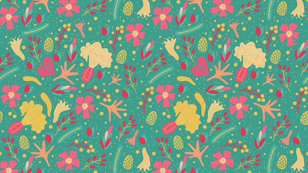 Wallpaper flowers, pattern, patterns, colorful