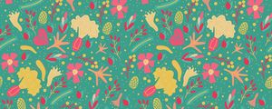 Preview wallpaper flowers, pattern, patterns, colorful
