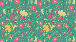 Preview wallpaper flowers, pattern, patterns, colorful