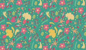 Preview wallpaper flowers, pattern, patterns, colorful