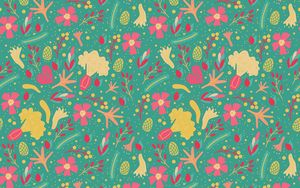 Preview wallpaper flowers, pattern, patterns, colorful