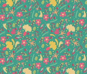 Preview wallpaper flowers, pattern, patterns, colorful