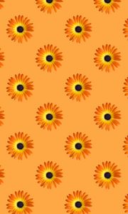 Preview wallpaper flowers, pattern, yellow
