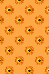 Preview wallpaper flowers, pattern, yellow