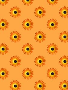Preview wallpaper flowers, pattern, yellow