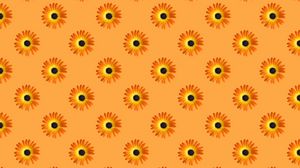 Preview wallpaper flowers, pattern, yellow