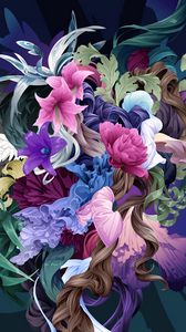 Preview wallpaper flowers, patterns, art, colorful