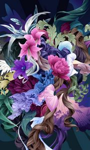Preview wallpaper flowers, patterns, art, colorful