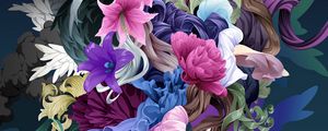 Preview wallpaper flowers, patterns, art, colorful
