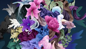 Preview wallpaper flowers, patterns, art, colorful