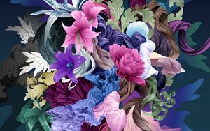 Preview wallpaper flowers, patterns, art, colorful
