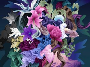 Preview wallpaper flowers, patterns, art, colorful
