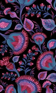 Preview wallpaper flowers, patterns, bright, leaves
