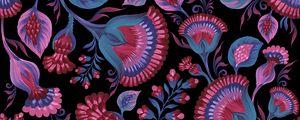 Preview wallpaper flowers, patterns, bright, leaves
