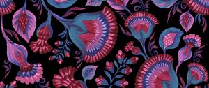 Preview wallpaper flowers, patterns, bright, leaves