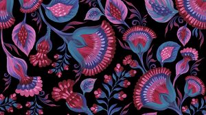 Preview wallpaper flowers, patterns, bright, leaves