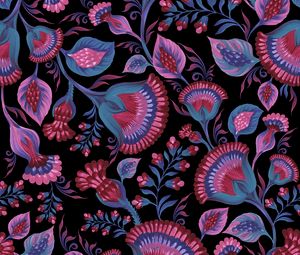 Preview wallpaper flowers, patterns, bright, leaves