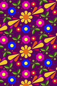 Preview wallpaper flowers, patterns, multicolored, vector