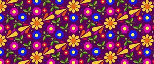 Preview wallpaper flowers, patterns, multicolored, vector