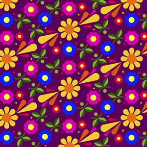 Preview wallpaper flowers, patterns, multicolored, vector