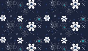 Preview wallpaper flowers, patterns, shapes