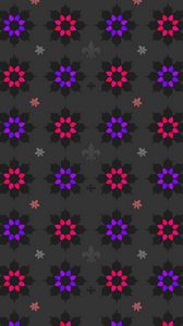 Preview wallpaper flowers, patterns, texture, pink, purple